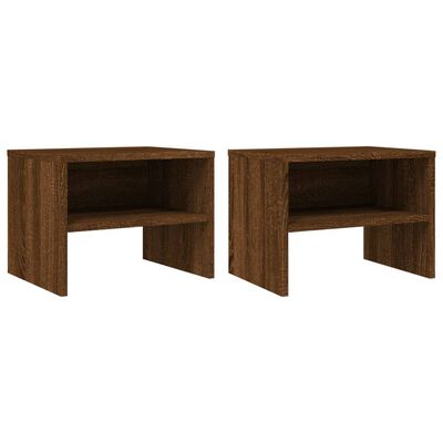 vidaXL Mesa cabeceira 2pcs 40x30x30cm deriv. madeira carvalho castanho