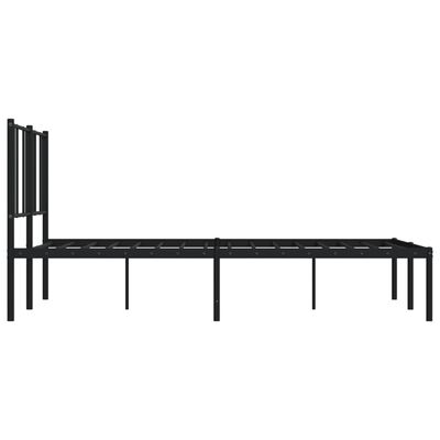 vidaXL Estrutura de cama com cabeceira 160x200 cm metal preto