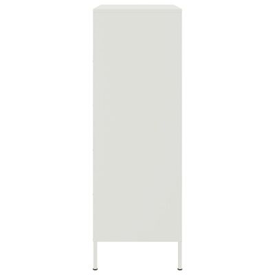 vidaXL Aparador alto 68x39x113 cm aço branco