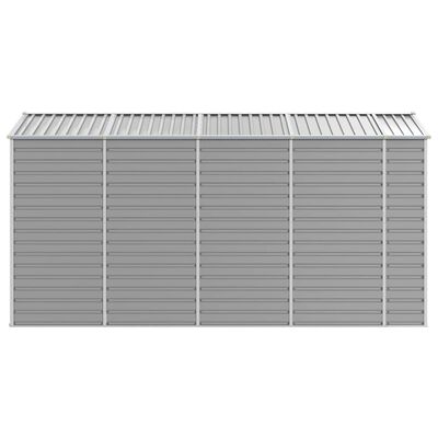 vidaXL Abrigo de jardim 191x385x198 cm aço galvanizado cinzento-claro