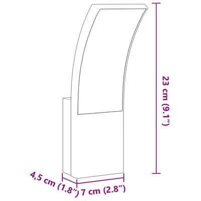 vidaXL Candeeiros parede LED p/ exterior 2 pcs alumínio fundido preto