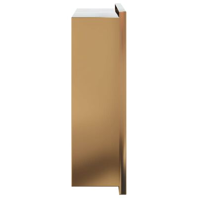 vidaXL Nicho parede p/ duche 32x32x9cm aço inoxidável dourado escovada