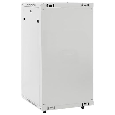 vidaXL Armário bastidor 15U 19" IP20 60x60x120 cm cinzento