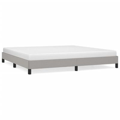 vidaXL Estrutura de cama sem colchão 200x200 cm tecido cinzento-claro