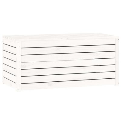 vidaXL Caixa de jardim 101x50,5x46,5 cm madeira de pinho maciça branco