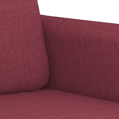 vidaXL 2 pcs conjunto de sofás com almofadões tecido vermelho tinto