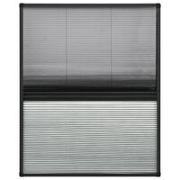 vidaXL Tela anti-insetos plissada janela + quebra-luz alumínio 60x80cm