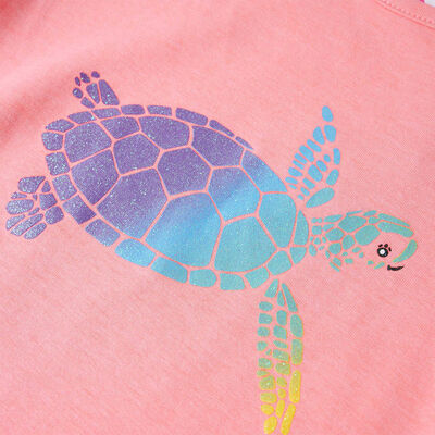 T-shirt infantil rosa-choque 140