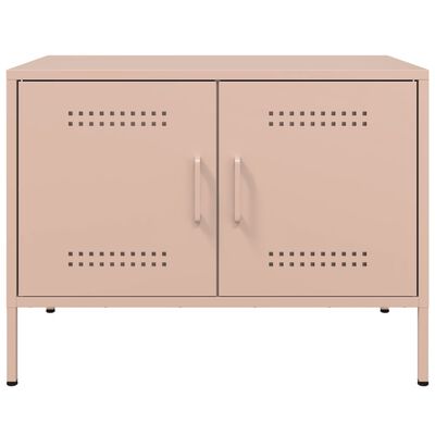 vidaXL Móvel de TV 68x39x50,5 cm aço rosa