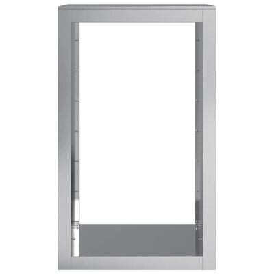 vidaXL Suporte para lenha 60x40x100 cm aço galvanizado