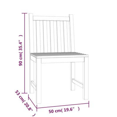 vidaXL Conjunto de jantar para jardim 7 pcs madeira de teca maciça