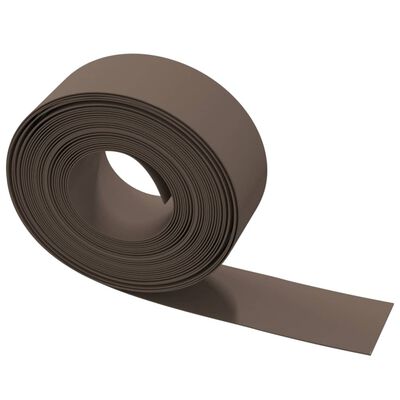 vidaXL Borda de jardim 10 m 20 cm polietileno castanho