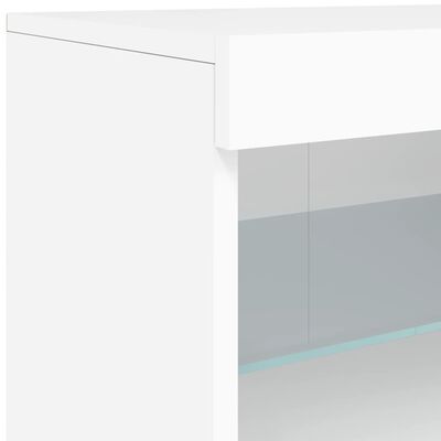 vidaXL Aparador com luzes LED 164x37x67 cm branco