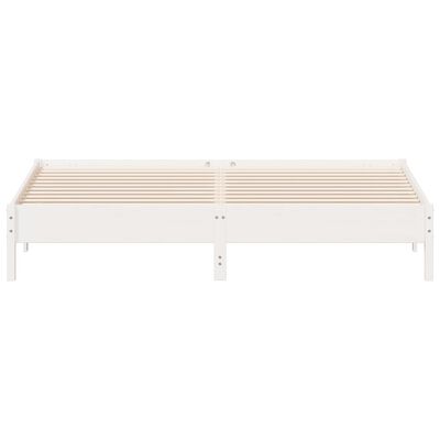 vidaXL Cama sem colchão 200x200 cm madeira de pinho maciça branco