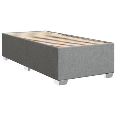 vidaXL Cama com molas/colchão 80x200 cm tecido cinza-claro