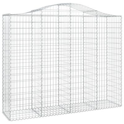 vidaXL Cestos gabião arqueados 8pcs 200x50x160/180cm ferro galvanizado