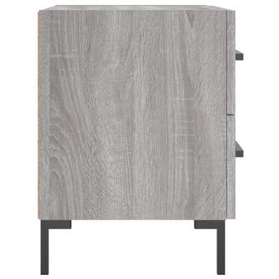 vidaXL Mesa cabeceira 40x35x47,5 cm derivados madeira sonoma cinza