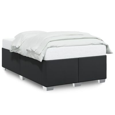 vidaXL Estrutura de cama 120x200 cm couro artificial preto