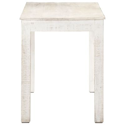 vidaXL Mesa de jantar 120x60x76 cm madeira de mangueira maciça branco