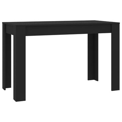 vidaXL Mesa de jantar 120x60x76 cm derivados de madeira preto