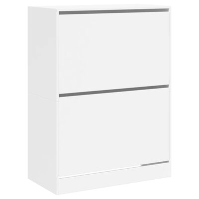 vidaXL Sapateira c/ 2 gavetas articuladas 80x42x108 cm branco