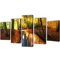 Políptico impressão floresta 100 x 50 cm