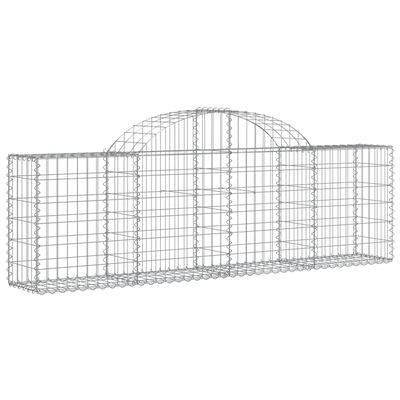 vidaXL Cestos gabião arqueados 25pcs 200x30x60/80 cm ferro galvanizado