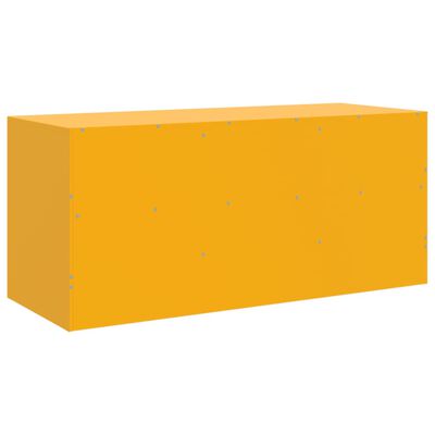 vidaXL Móvel de TV 99x39x44 cm aço amarelo mostarda