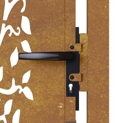 vidaXL Portão de jardim 105x105 cm aço corten design árvore