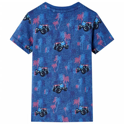 T-shirt infantil azul-escuro mesclado 128