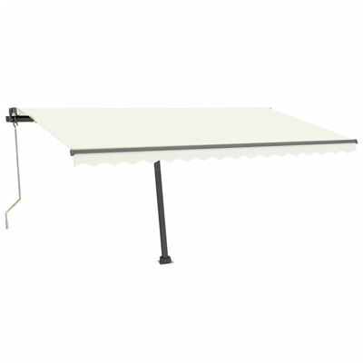 vidaXL Toldo automático com LED e sensor de vento 400x300 cm cor creme