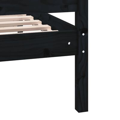 vidaXL Estrutura de cama super king 180x200 cm madeira maciça preto