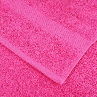 vidaXL Toalhas premium SOLUND 10 pcs 100x200 cm 600 gsm rosa