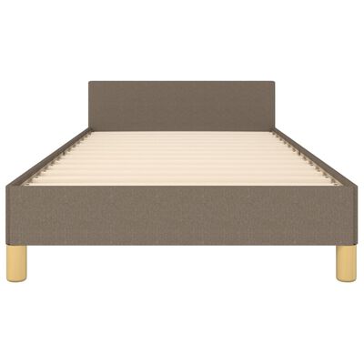 vidaXL Estrutura cama cabeceira 80x200 cm tecido castanho-acinzentado