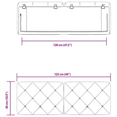 vidaXL Almofadão de cabeceira 120 cm veludo cinzento-escuro