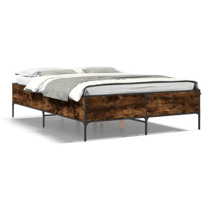 vidaXL Estrutura cama 120x190 cm derivados de madeira/metal