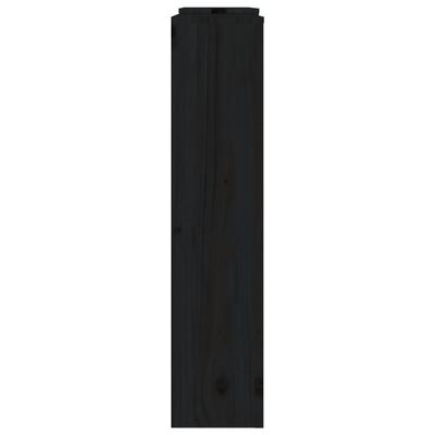 vidaXL Cobertura de radiador 210x21x85 cm pinho maciço preto