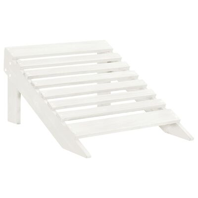 vidaXL Cadeira de jardim Adirondack c/ otomano e mesa abeto branco