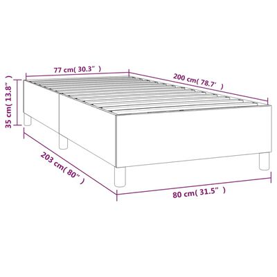 vidaXL Estrutura de cama em tecido 80x200 cm cinzento-claro