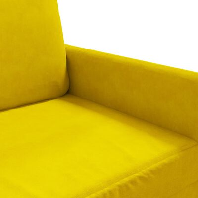 vidaXL Sofá de 2 lugares veludo 120 cm amarelo