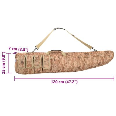 vidaXL Saco para espingarda com alça de ombro 120 cm tecido oxford