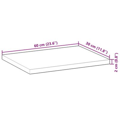 vidaXL Prateleiras flutuante 4pcs 60x30x2cm acácia maciça não tratada