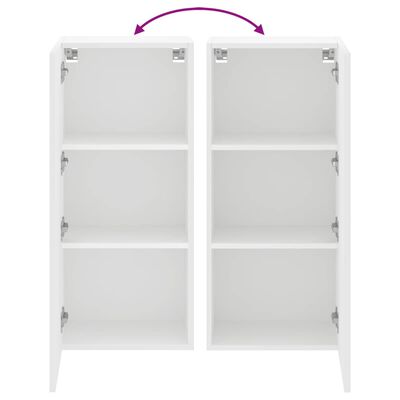 vidaXL Móvel de parede p/ TV 40,5x30x90 cm derivados de madeira branco