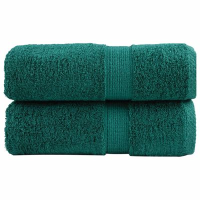 vidaXL Toalhas de mãos premium SOLUND 2 pcs 30x30 cm 600 g/m2 verde