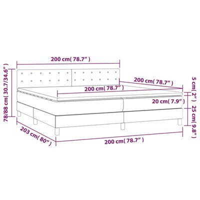 vidaXL Cama com molas/colchão 200x200 cm couro artificial branco