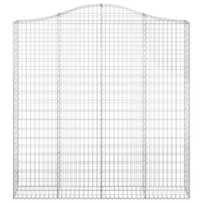 vidaXL Cestos gabião arqueados 6pcs 200x30x200/220cm ferro galvanizado