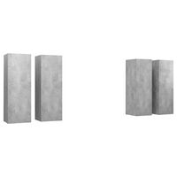 vidaXL Móveis de TV 4 pcs derivados madeira cinzento cimento