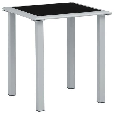 vidaXL Espreguiçadeiras com mesa 2 pcs alumínio cor creme