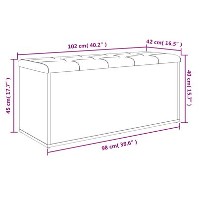 vidaXL Banco de arrumação 102x42x45 cm derivados de madeira branco