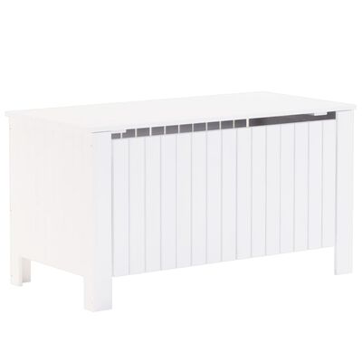 vidaXL Caixa arrumação c/ tampa RANA 100x49x54 cm pinho maciço branco